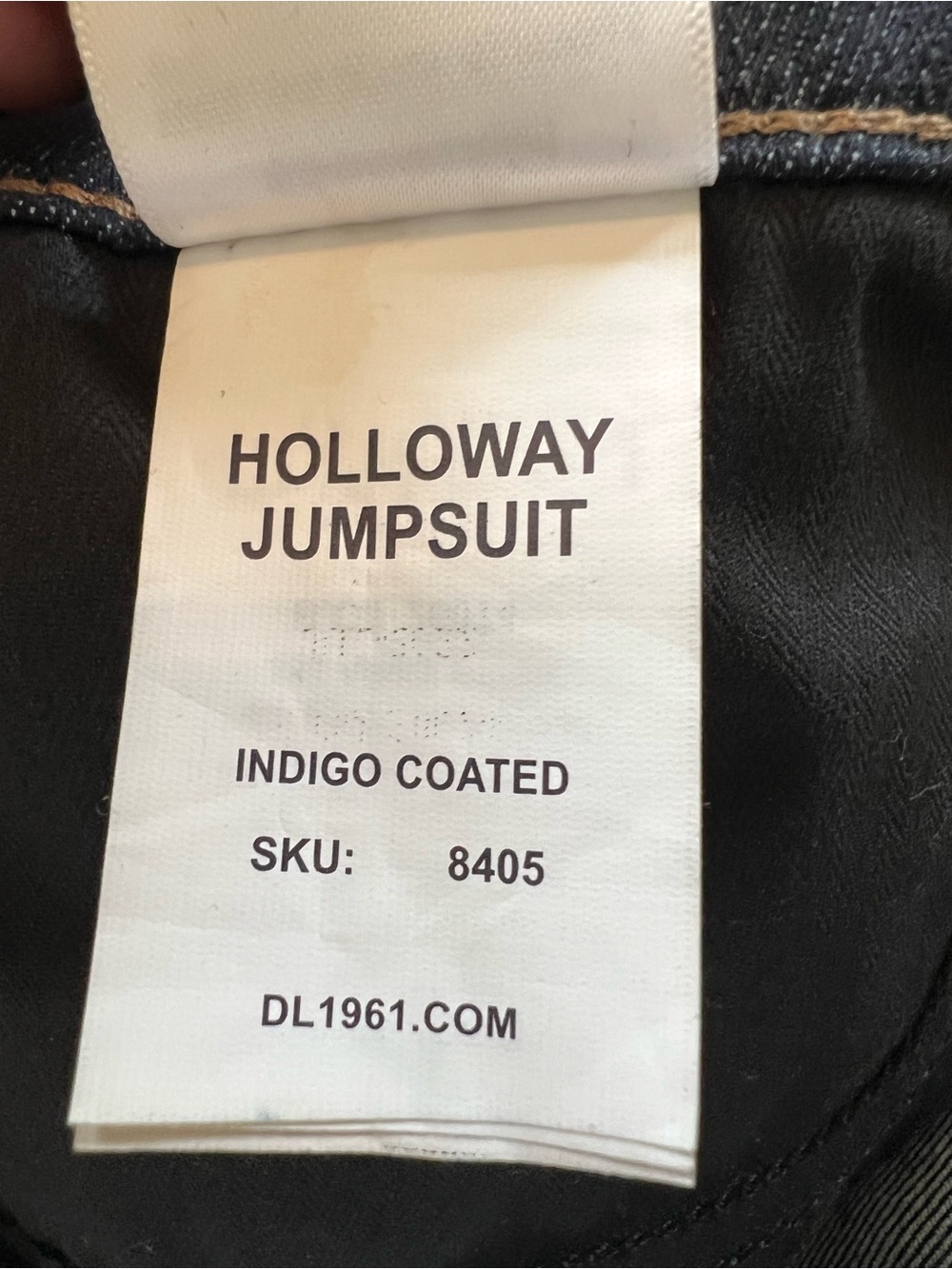 DL1961 Holloway Flare Jumpsuit with Indigo Coated Denim in Size 26 - Picture 13 of 16